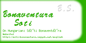 bonaventura soti business card